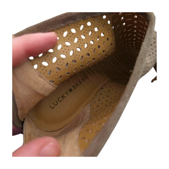 Lucky Brand Women's Brown Suede Heeled Ankle Boots/Booties Size 10M - Picture 13 of 13